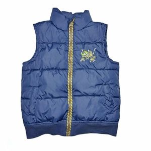 GYMBOREE Dinotrux Navy Puffer Vest Size XS (4)